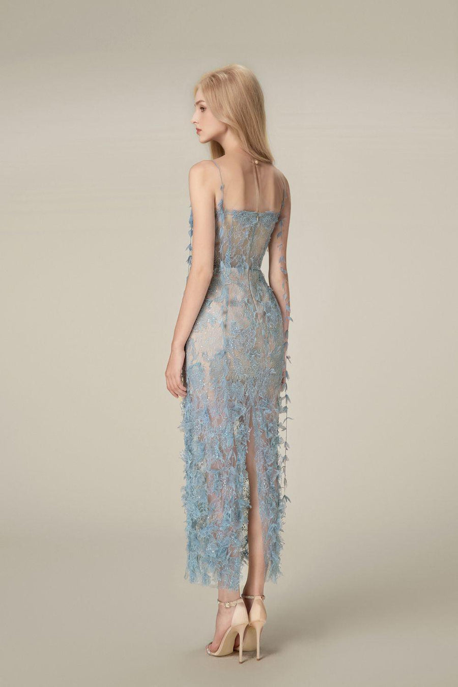 Bead Lace Pencil Dress 16