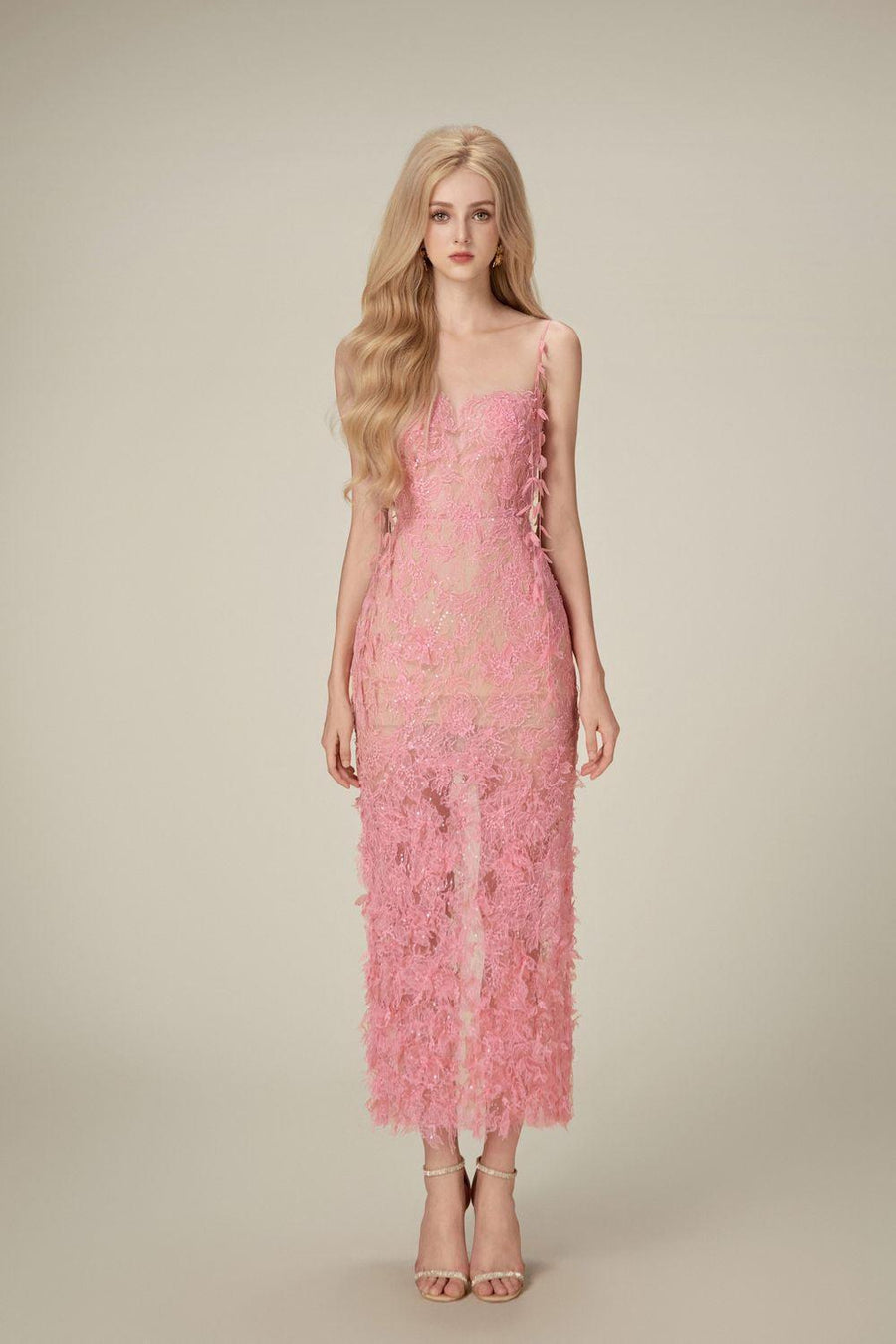Bead Lace Pencil Dress 8