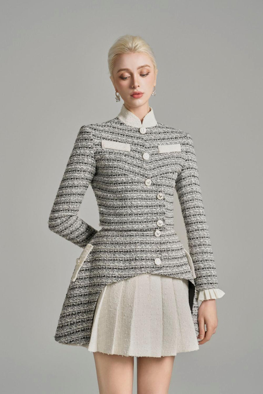 Bexley A-line Pleated Tweed Mini Skirt Skirt Cordia