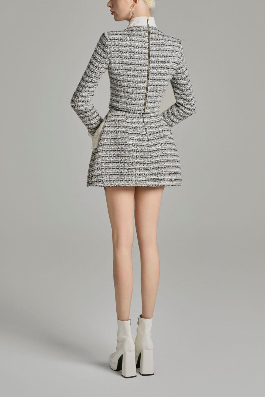 Bexley A-line Pleated Tweed Mini Skirt Skirt Cordia