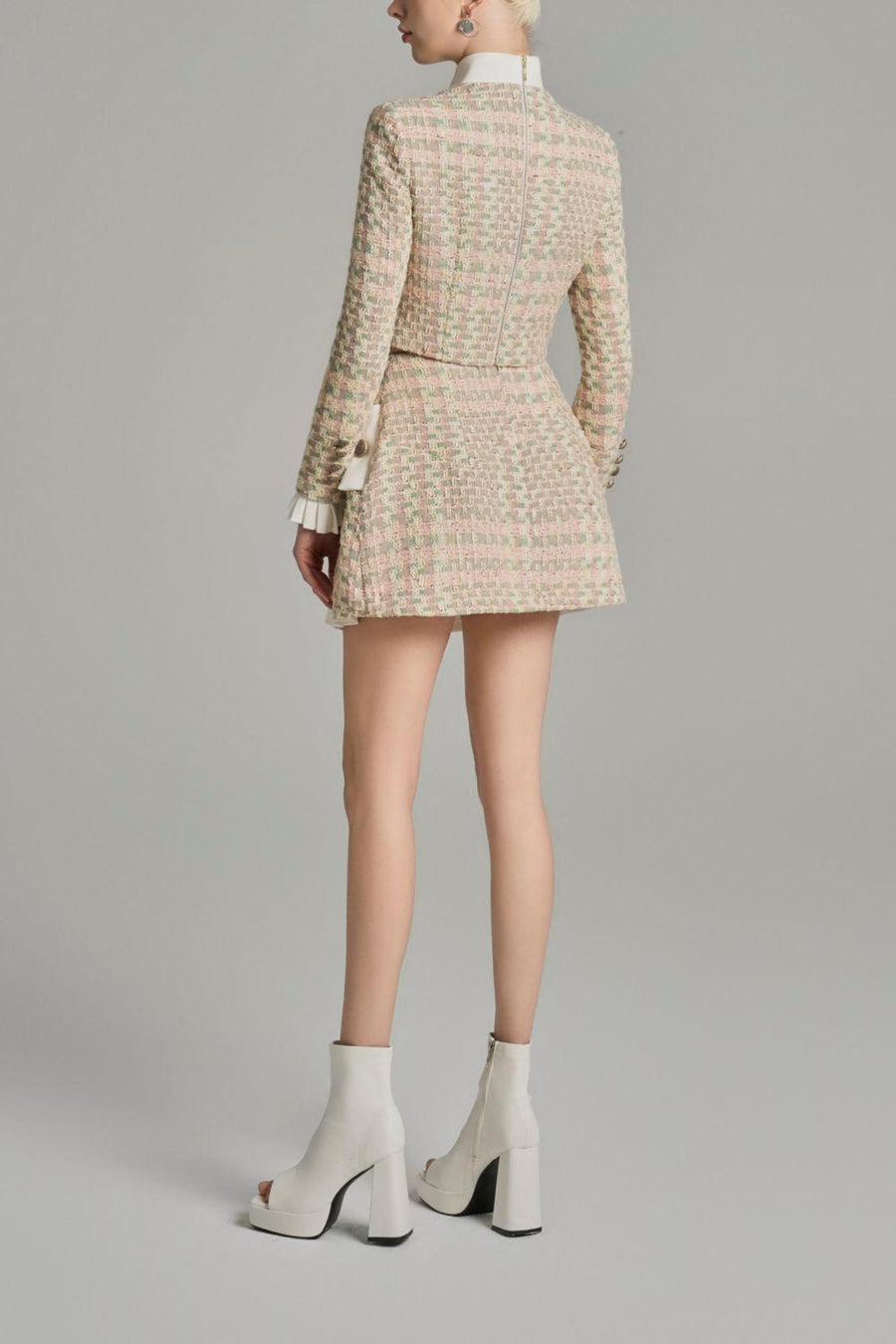 Bexley A-line Pleated Tweed Mini Skirt Skirt Cordia