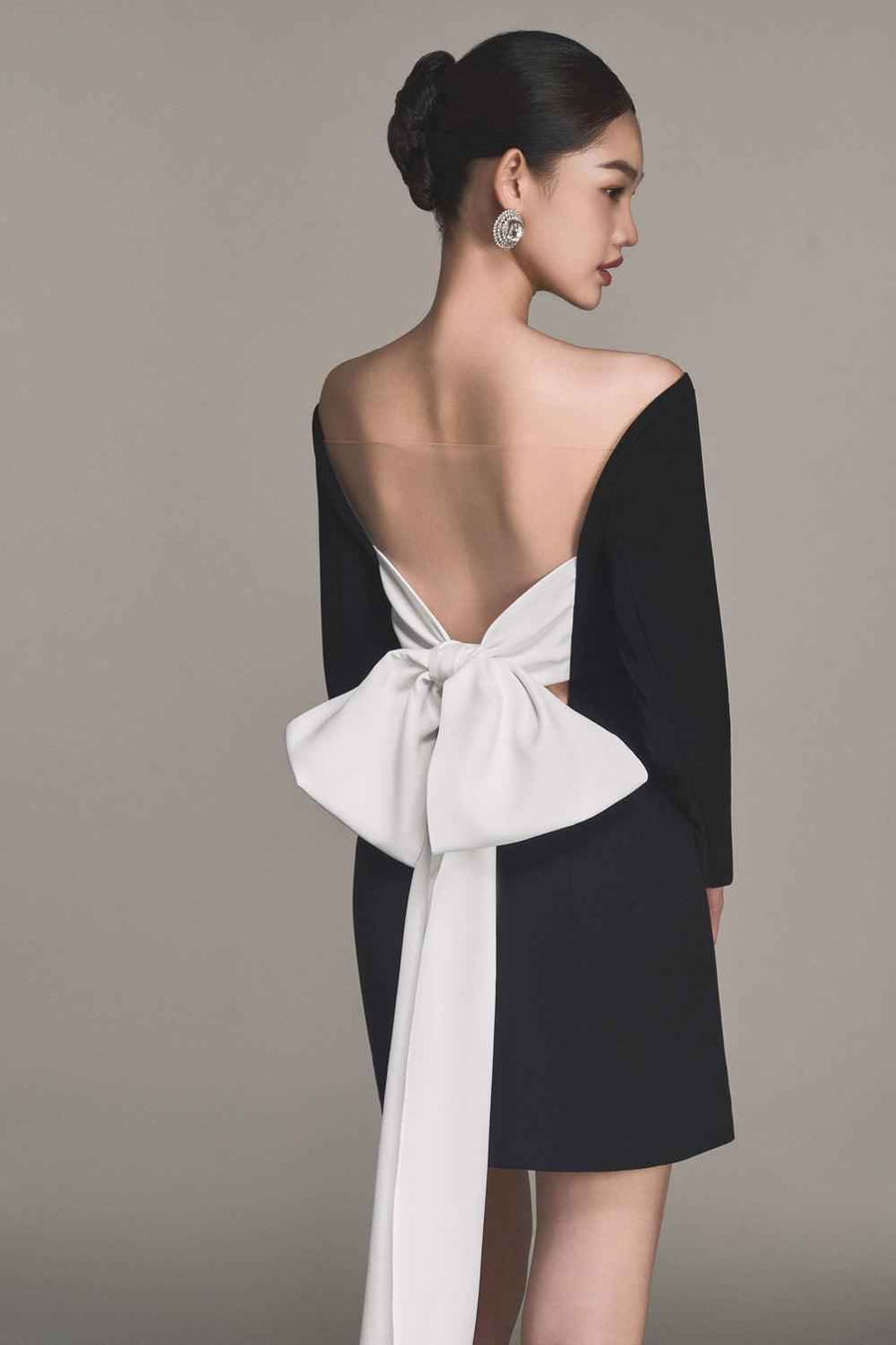 Black Bow Mini Dress