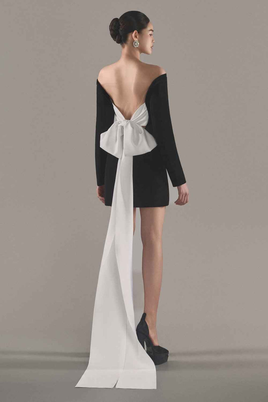 Black Bow Mini Dress