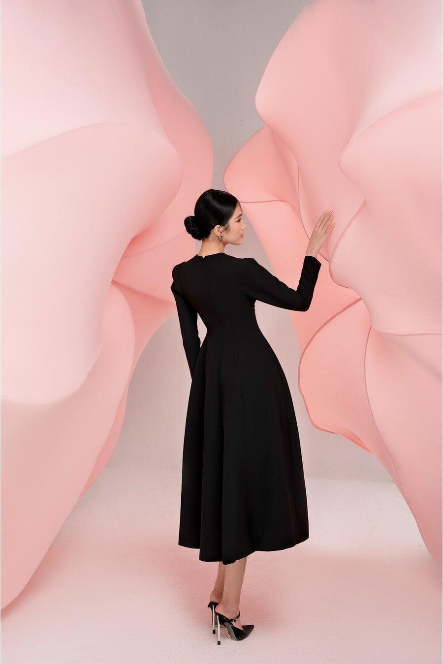 Blair Fit and Flare Chest Cup Cotton Spandex Midi Dress Midi Dress Larmes