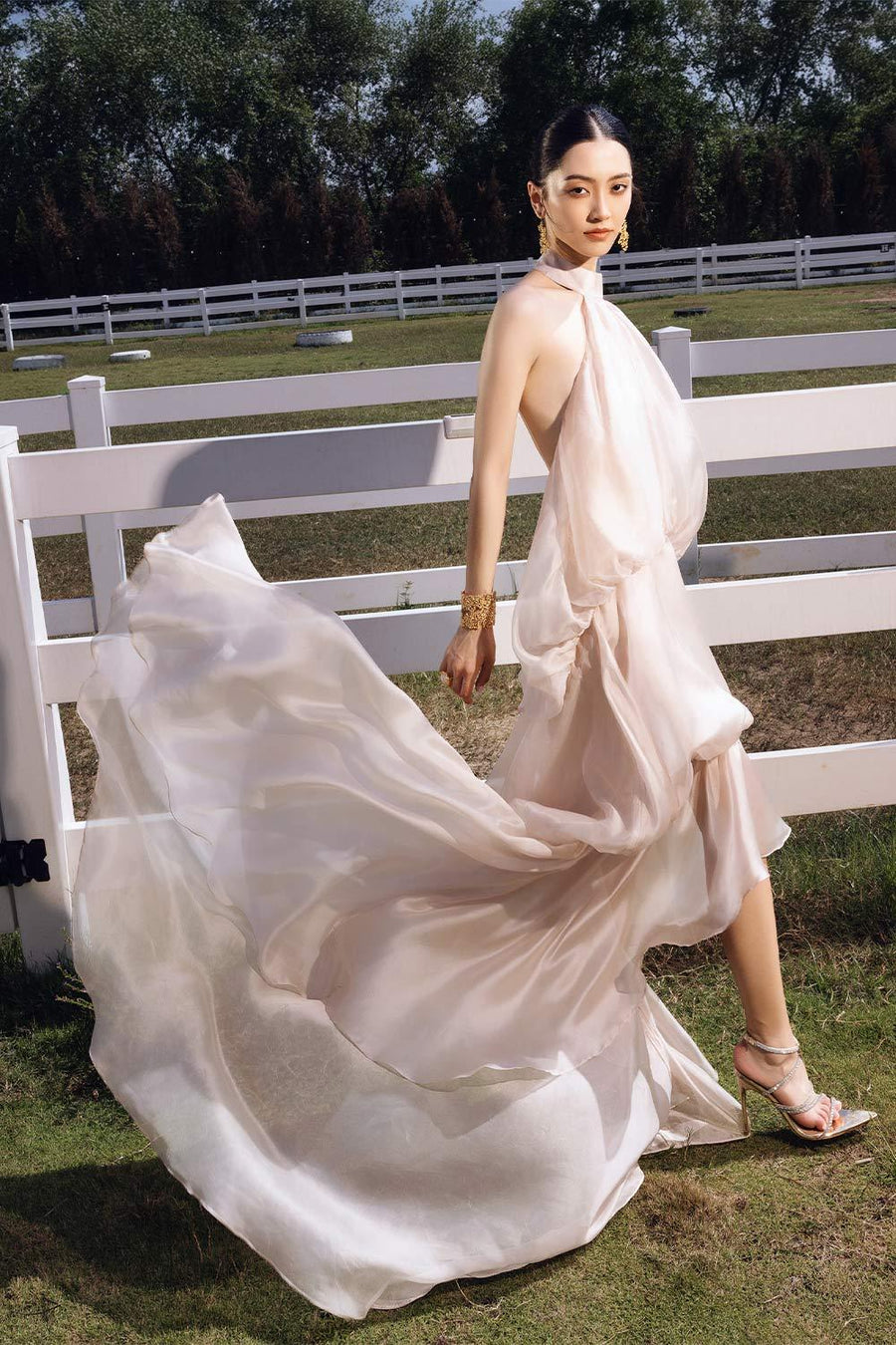 Bolia Asymmetric Layered Organza High-low Dress 6