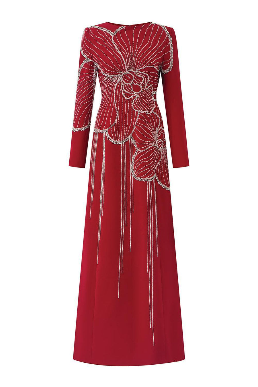 Brillia Sheath Stone Velvet Satin Maxi Dress 1