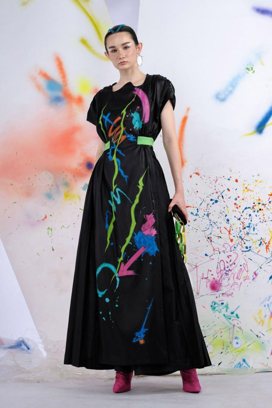 Brilliant A-line Curved Neck Duchess Satin Ao Dai 10