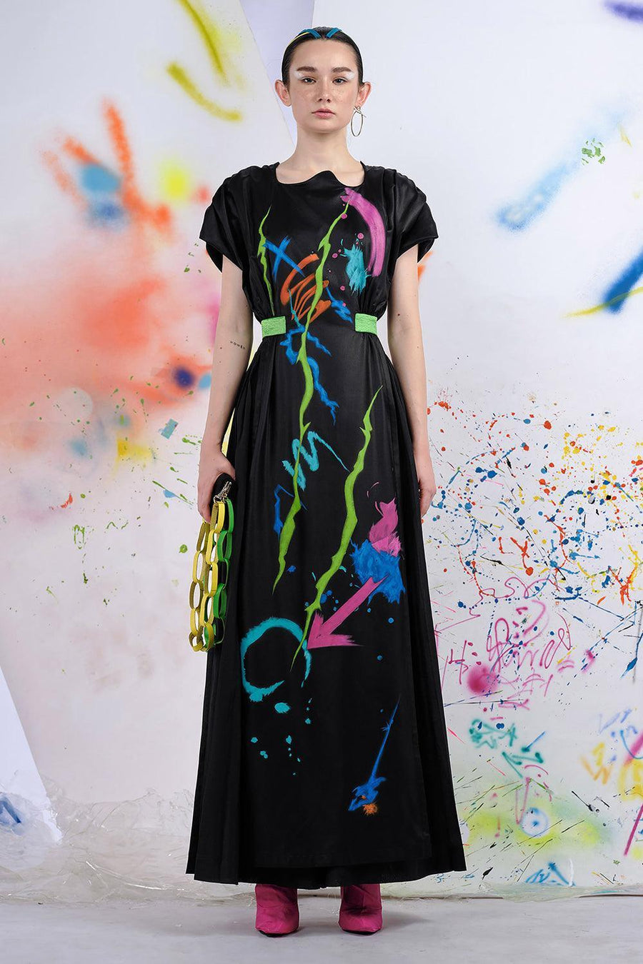 Brilliant A-line Curved Neck Duchess Satin Ao Dai 6