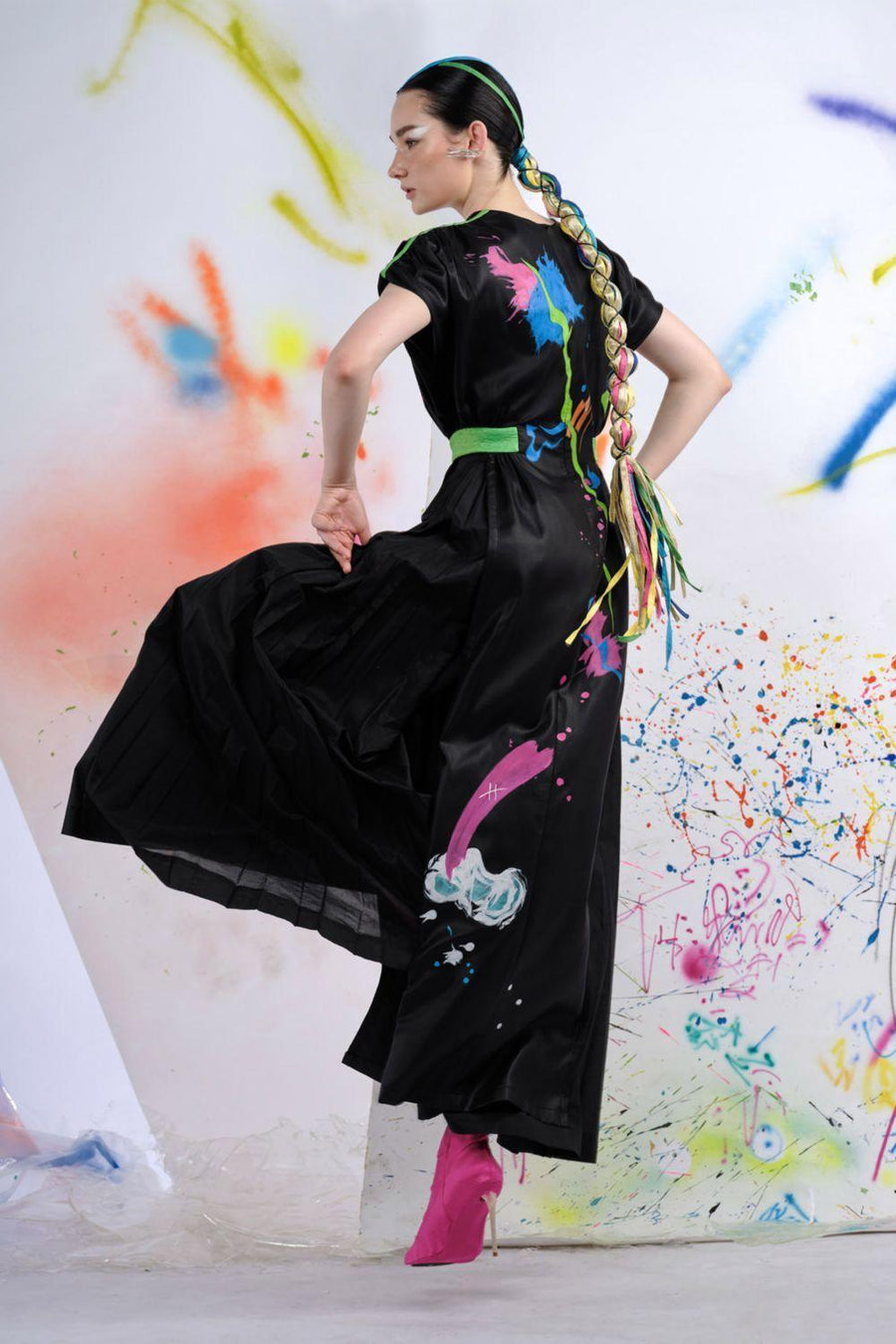 Brilliant A-line Curved Neck Duchess Satin Ao Dai 8
