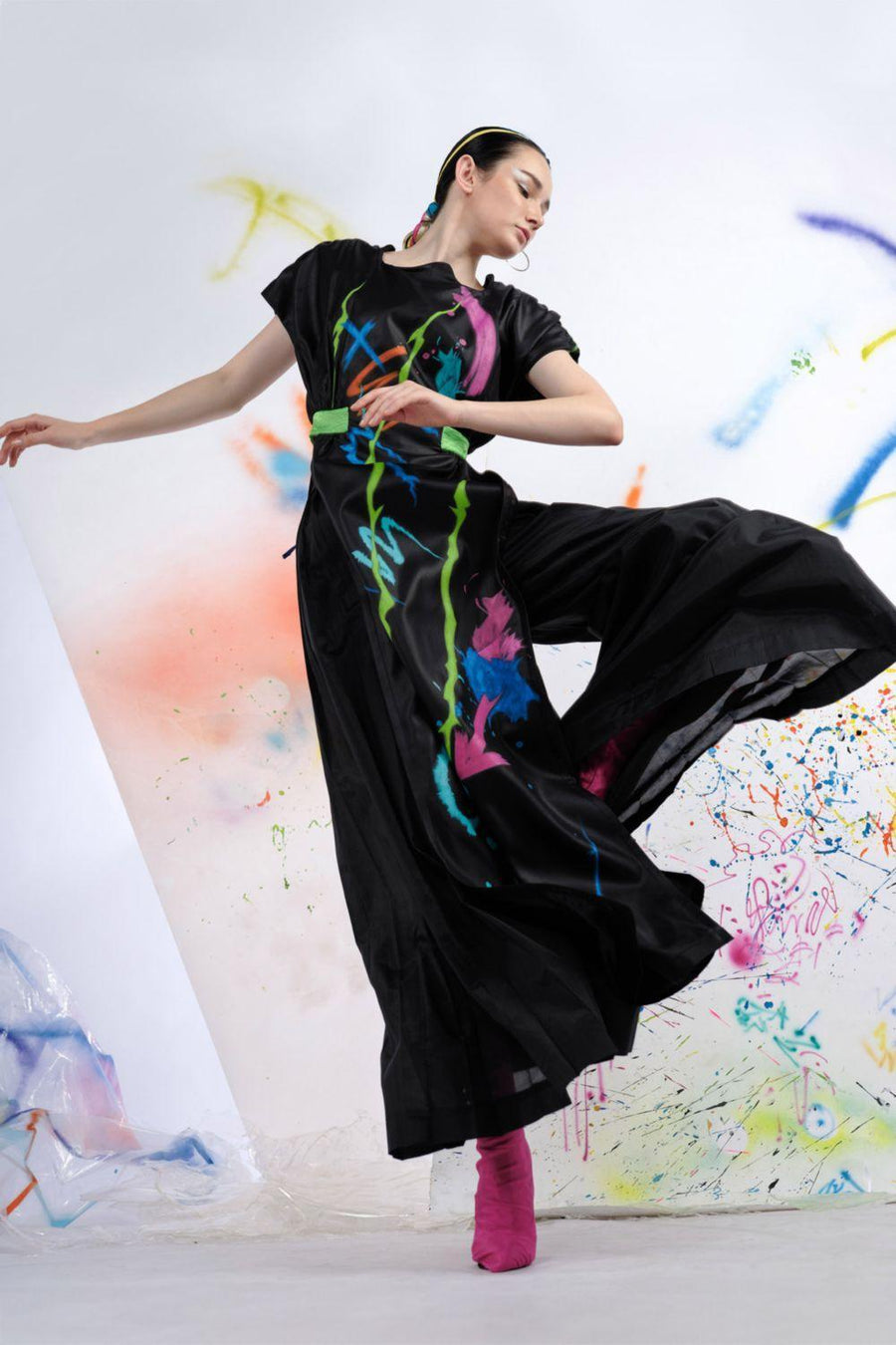 Brilliant A-line Curved Neck Duchess Satin Ao Dai 9