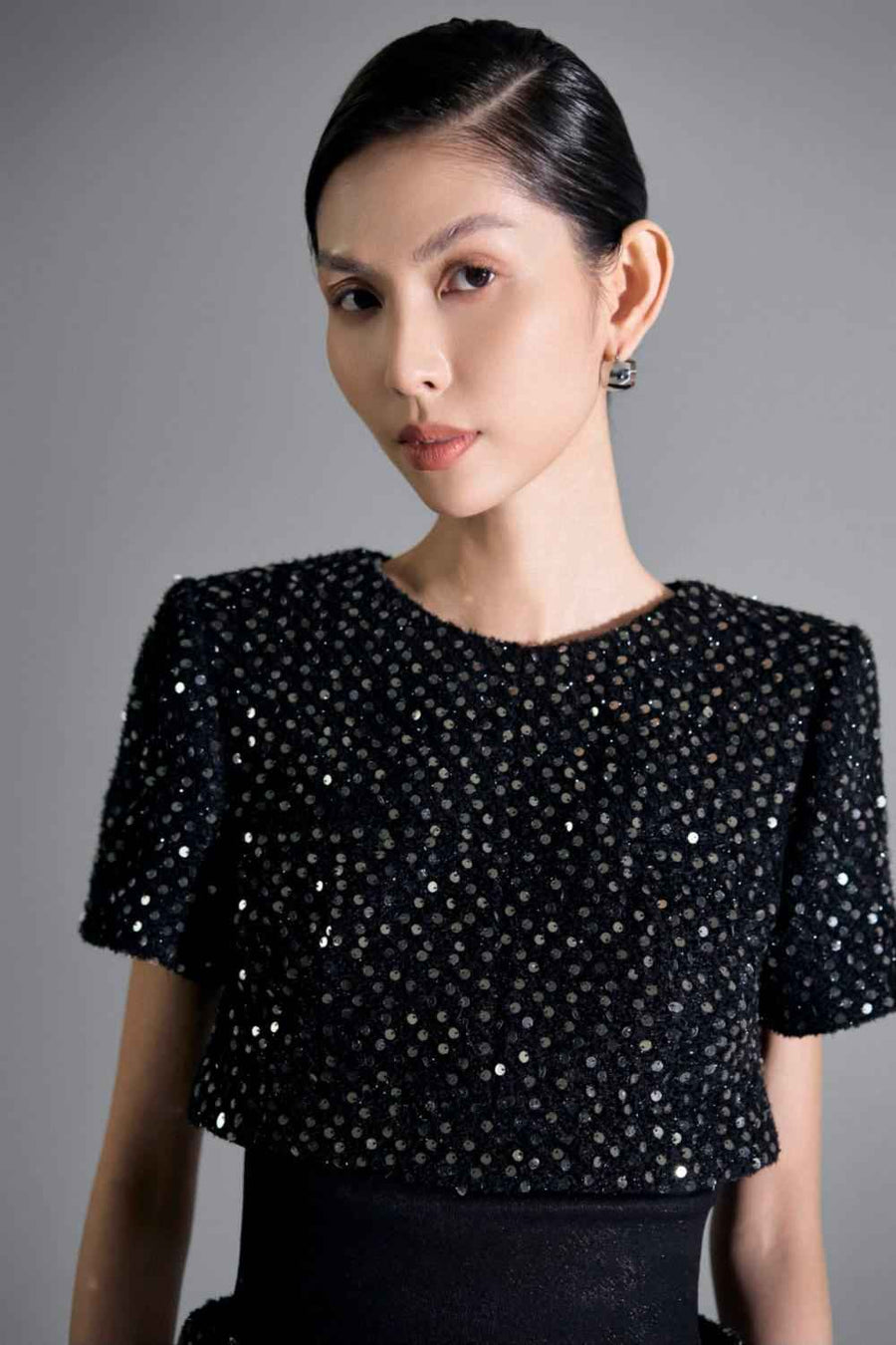 Brittany Straight Short Sleeved Tweed Mini Dress