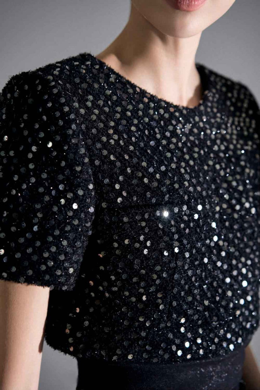Brittany Straight Short Sleeved Tweed Mini Dress
