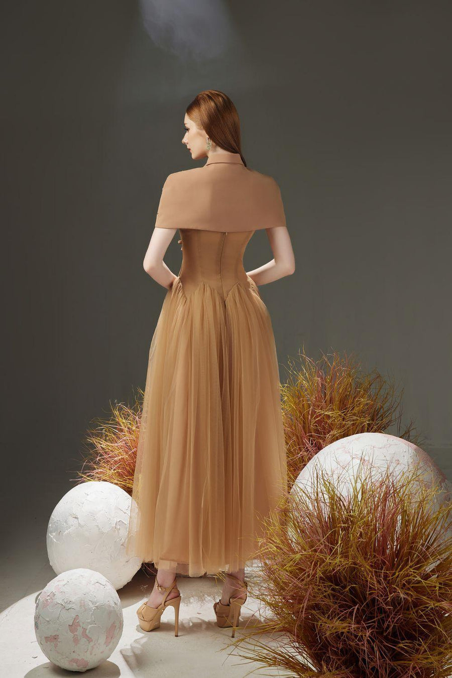 Bryant Pleated Bow Taffeta Silk Midi Set 4