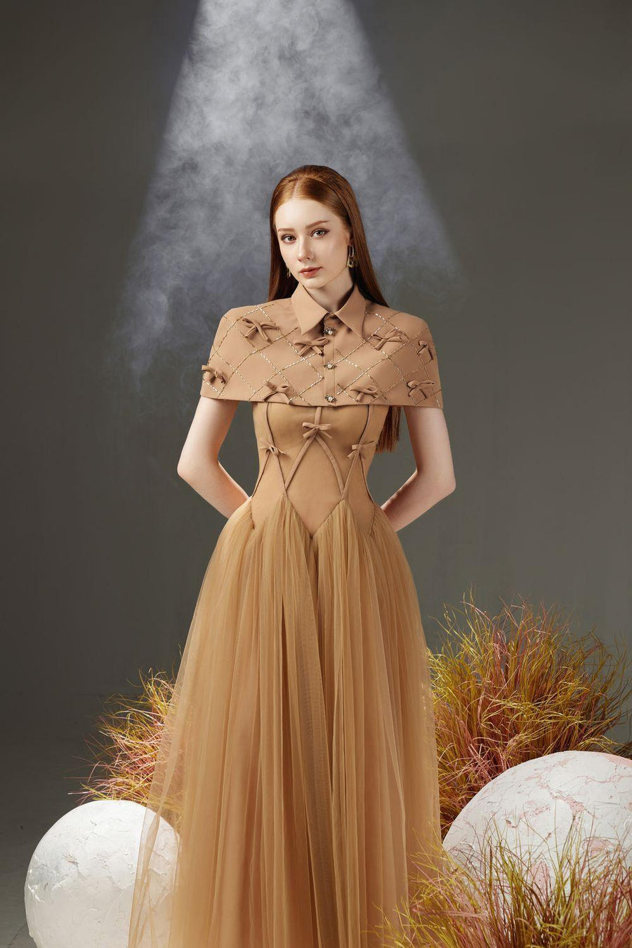Bryant Pleated Camisole Taffeta Silk Midi Dress 2