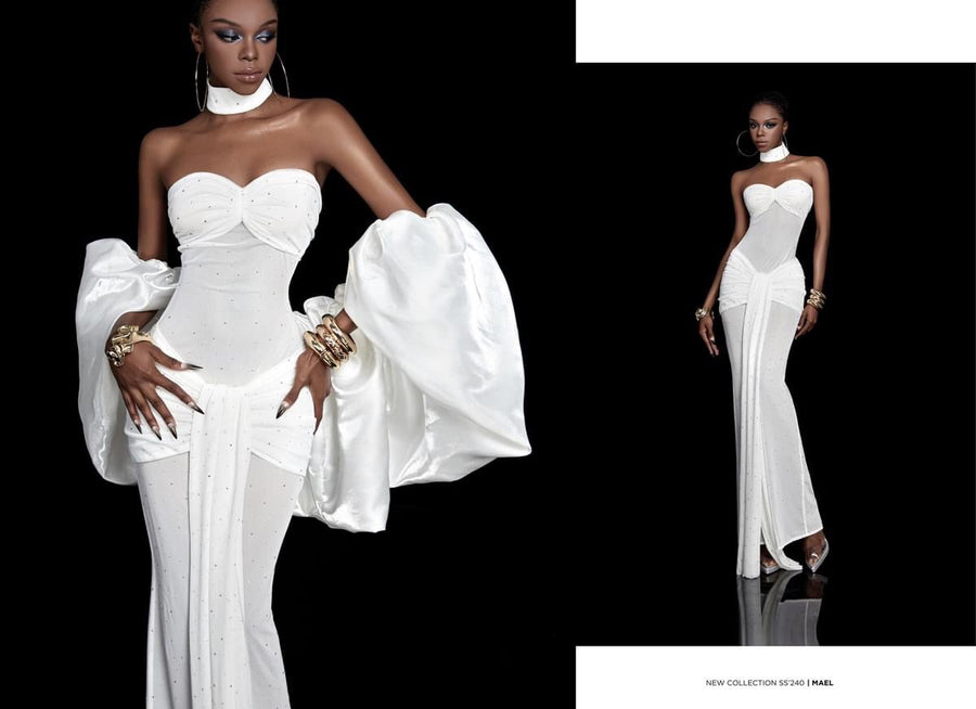 MAEL FEMME White Tube Max Dress dress MAEL FEMME