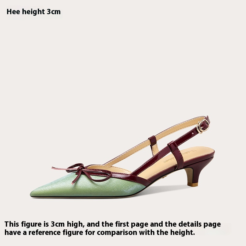 Lily Wei [Peninsula Love Letter] The same green high-end sandals on the show 3cm high heels large size 41-43 Shoes RESSALINA