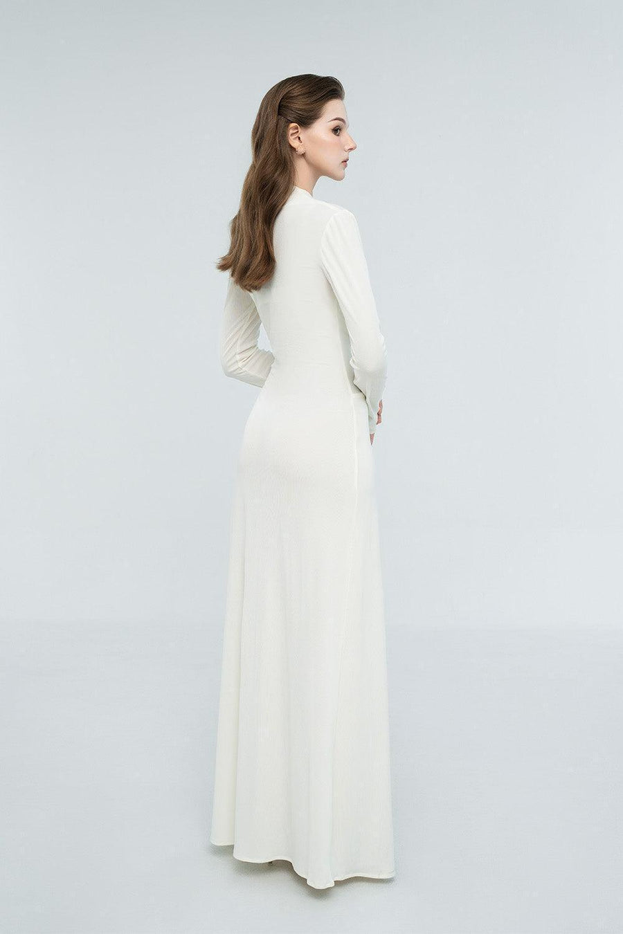 Cali Crossover Asymmetric Spandex Maxi Dress Maxi Dress Cordia