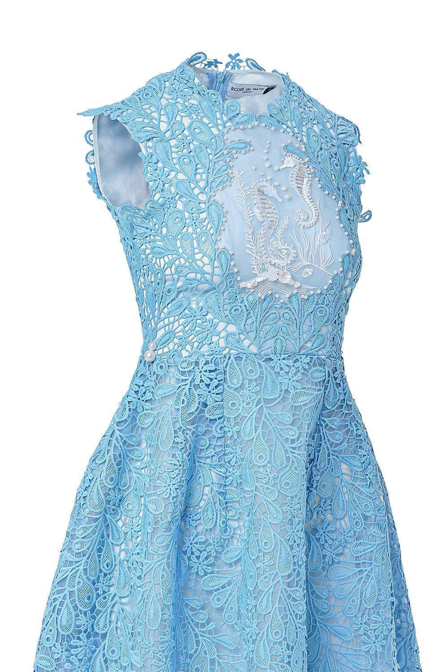 Cara A-line Sleeveless Lace Midi Dress Midi Dress Rosee de Matin