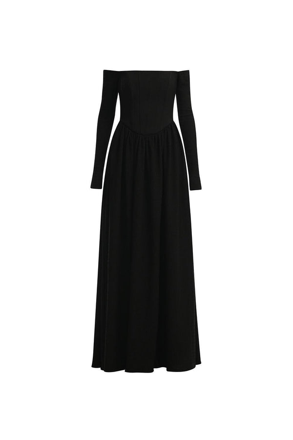 Cecil A-line Off-Shoulder Twill Maxi Dress