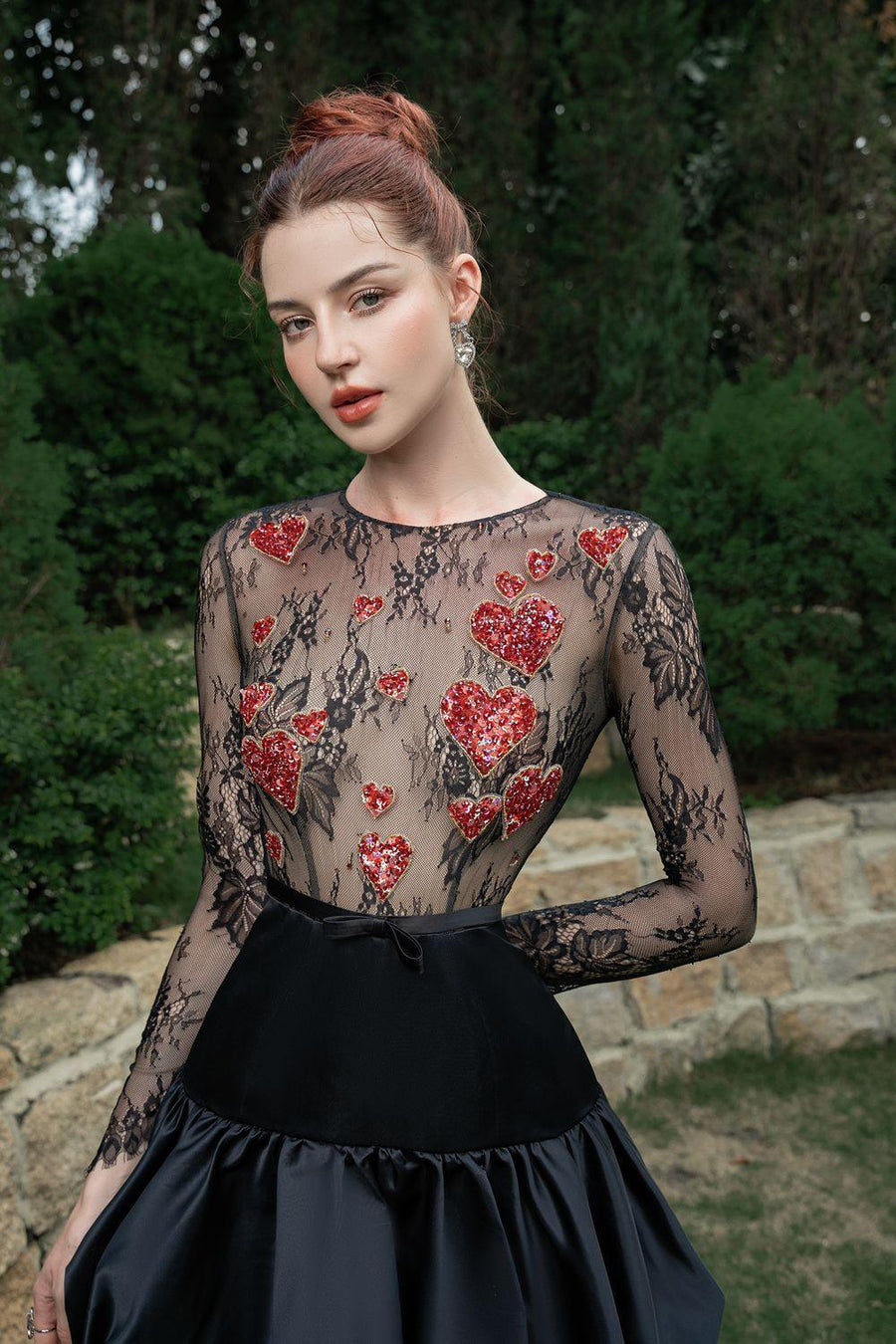 Chaos A-line Long Sleeved Lace Mini Dress Mini Dress Calista de Minh Thanh