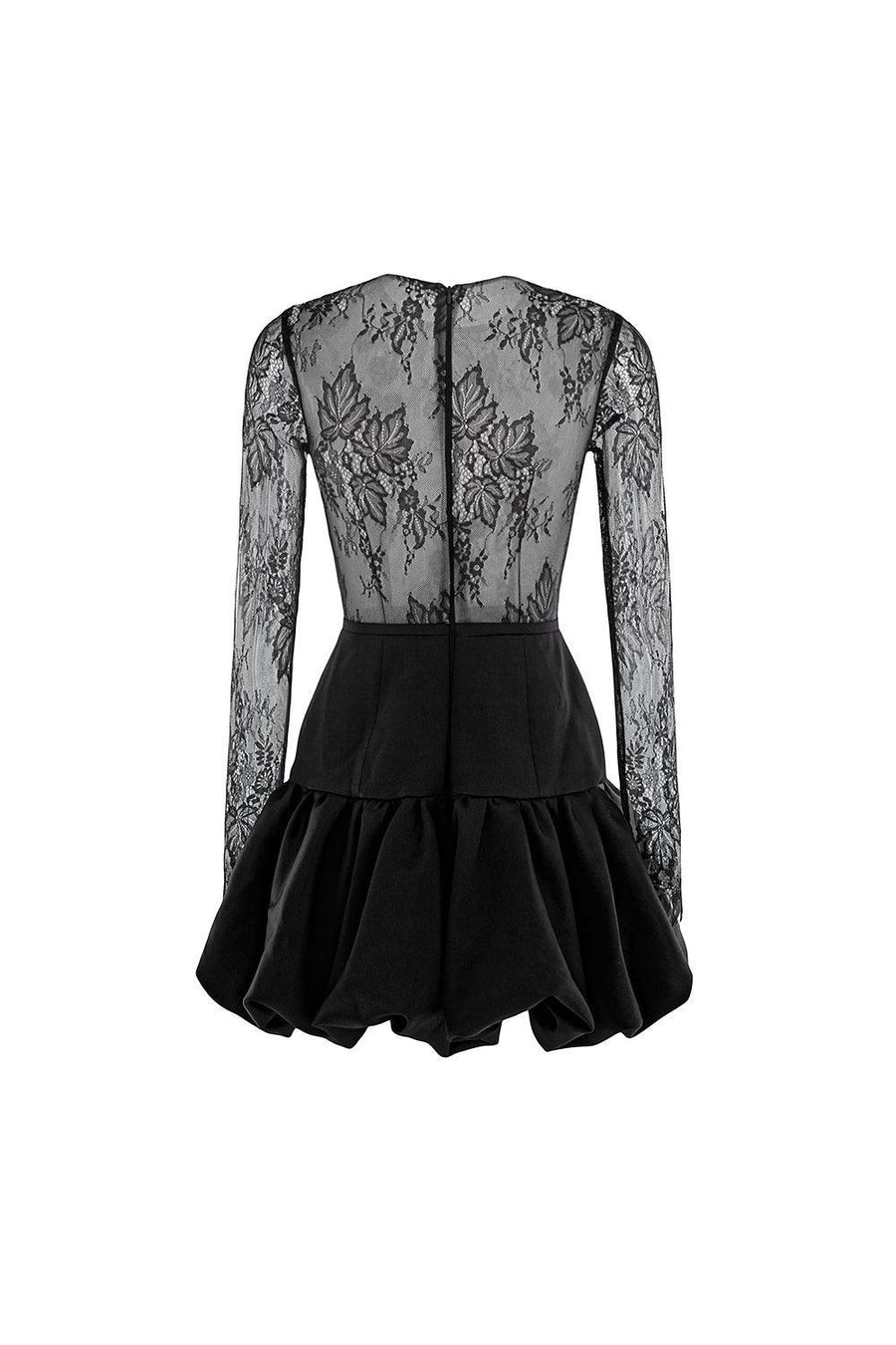 Chaos A-line Long Sleeved Lace Mini Dress Mini Dress Calista de Minh Thanh