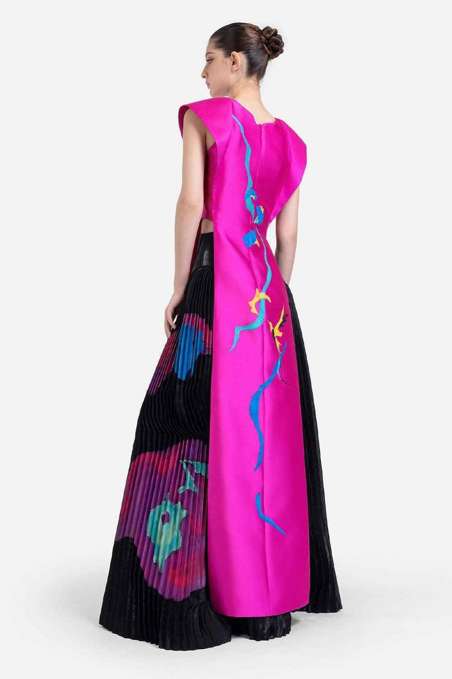 Chelsea Sheath Cap Sleeved Zibeline Ankle Length Ao Dai