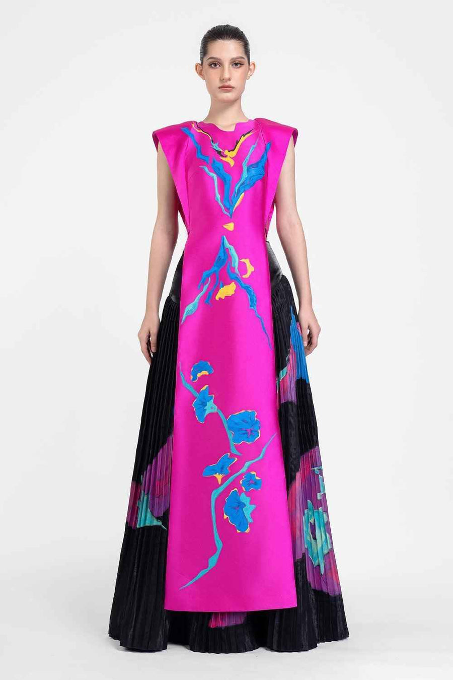 Chelsea Sheath Cap Sleeved Zibeline Ankle Length Ao Dai