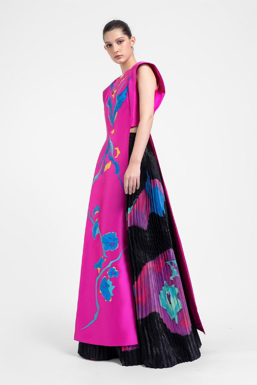 Chelsea Sheath Cap Sleeved Zibeline Ankle Length Ao Dai 6