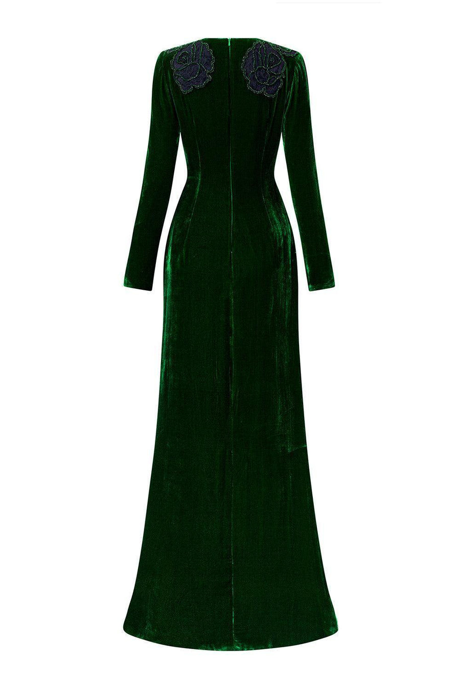 Chloe Mermaid Long Sleeved Velvet Floor Length Dress Gown Dress I.H.F Atelier
