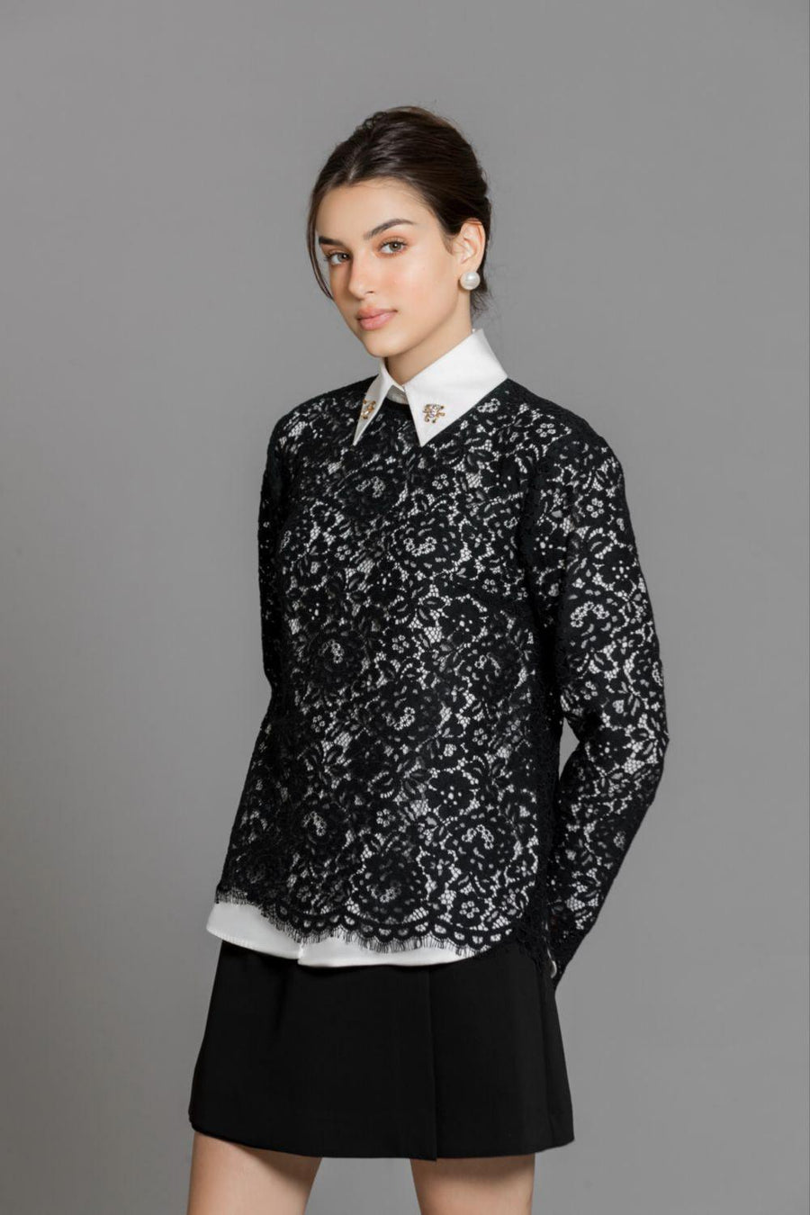 Cielo Straight Collared Neck Cotton Shirt 5