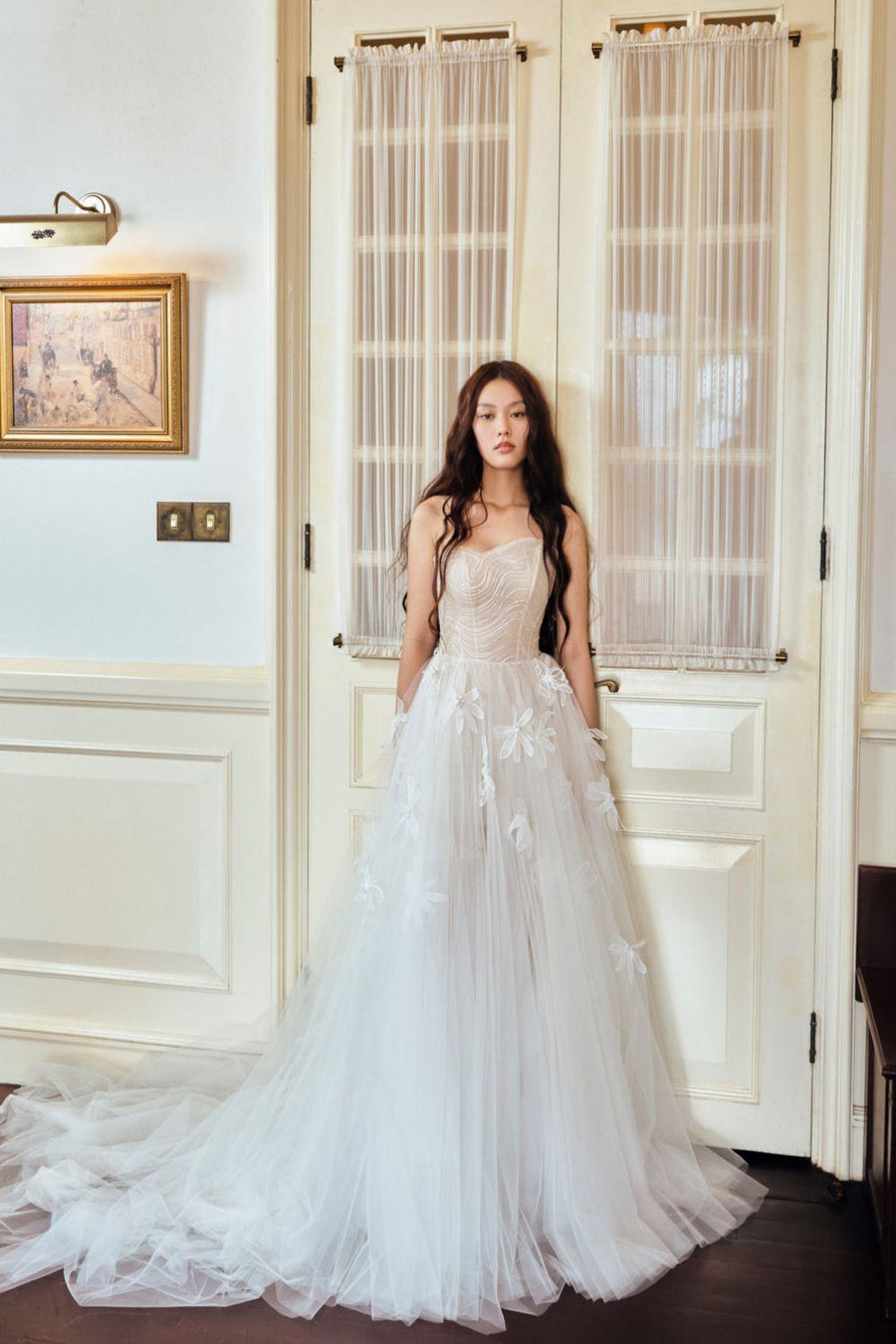 Cloud Ball Gown Gathered Tulle Floor Length Dress 5