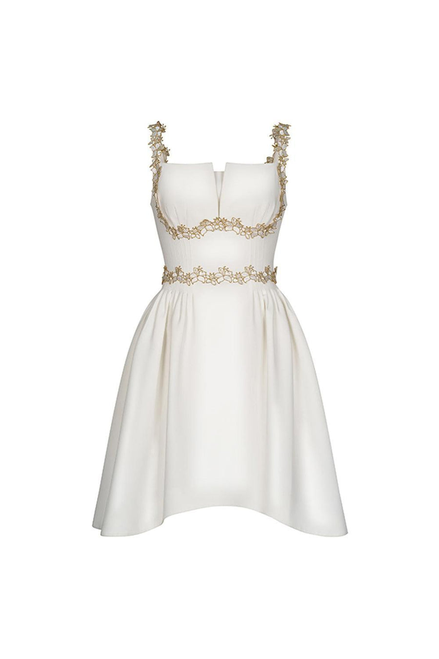 Colette A-line Square Neck Polycotton Mini Dress 1