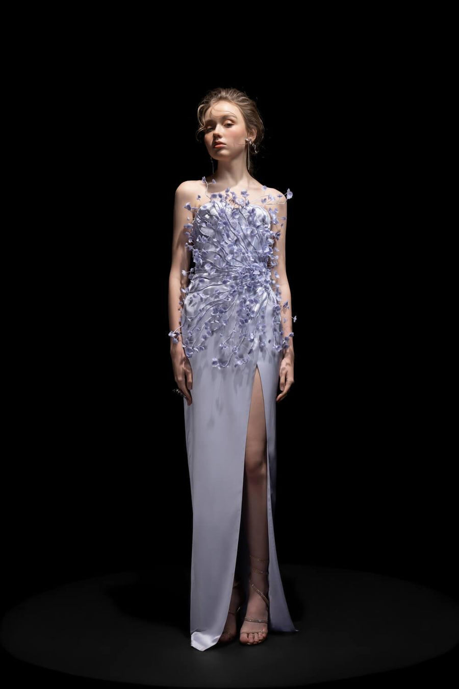 Connie Strapless Side Slit Silk Satin Extra Long Length Dress Gown Dress 21Six