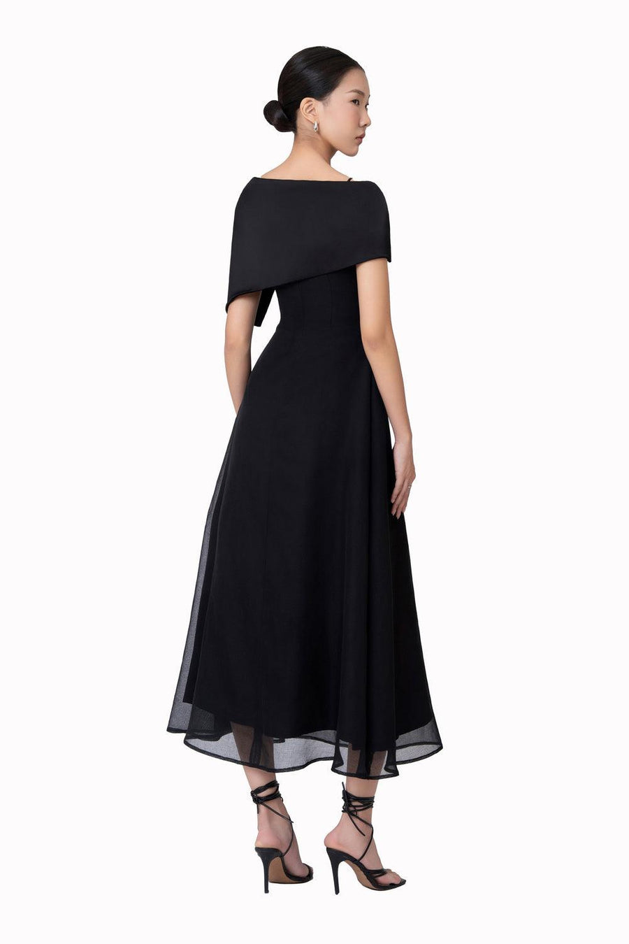 Crystal A-line Twisted Silk Ankle Length Dress Maxi Dress Eegen Studio