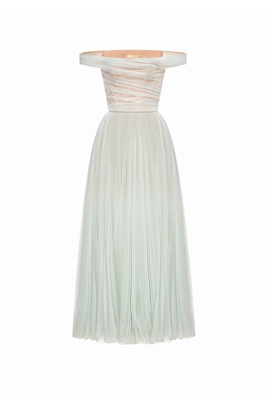 Evangeline Off-Shoulder Draped Midi Dress