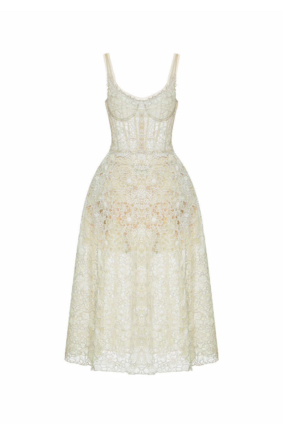Coralie Scoop Applique Midi Dress 11
