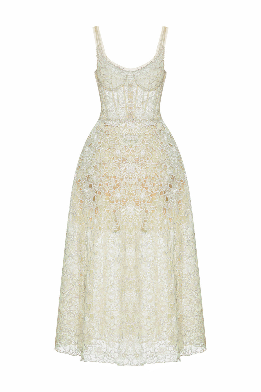 Seraphine Scoop Applique Maxi Dress 10