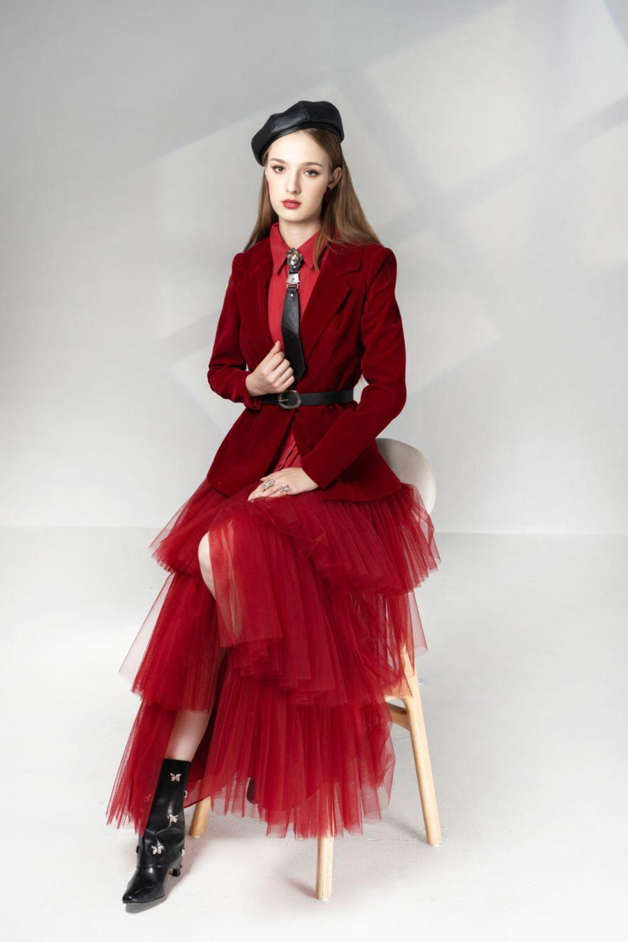 Dakota A-line Long Sleeved Mesh Maxi Set 4