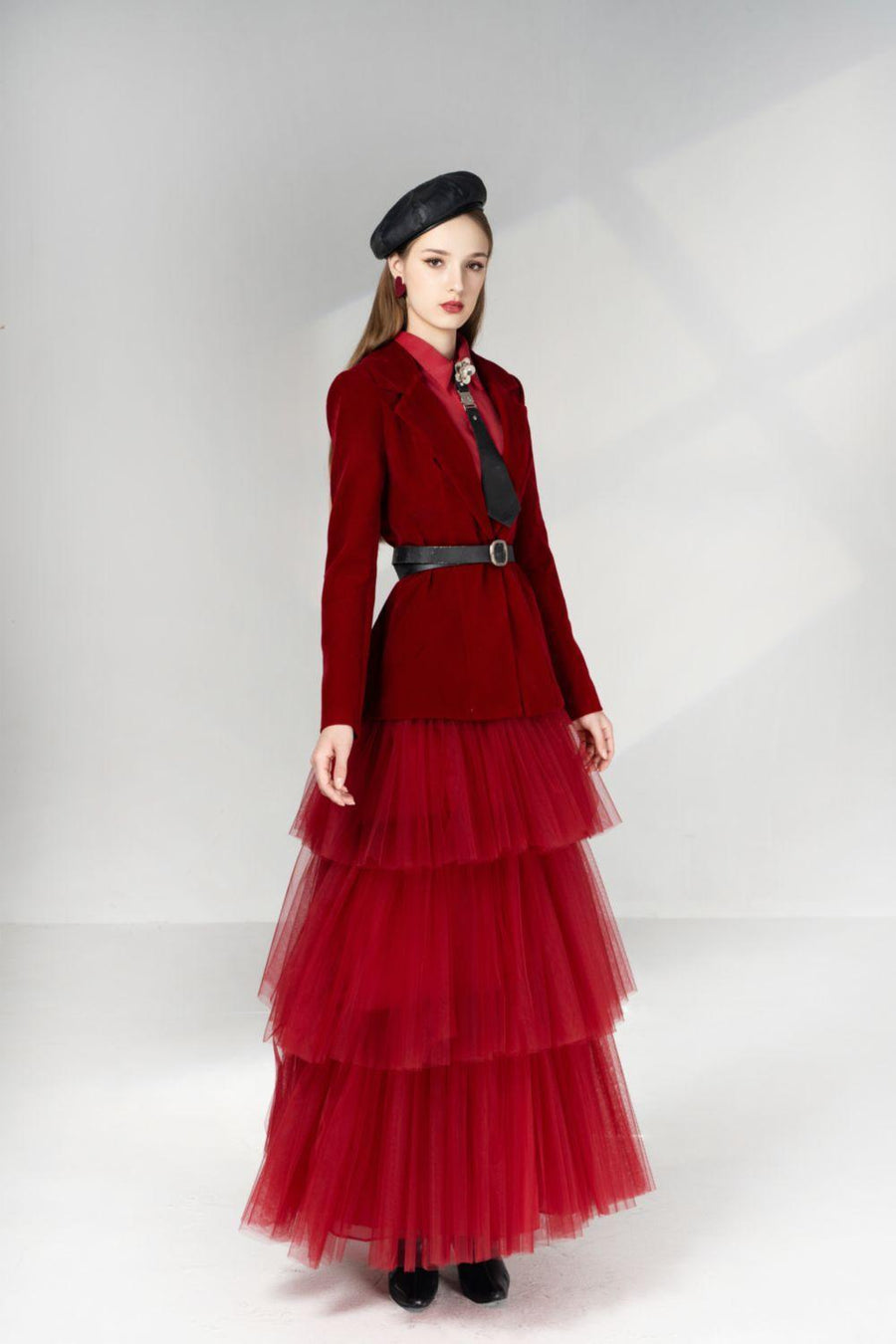 Dakota A-line Long Sleeved Mesh Maxi Set 5