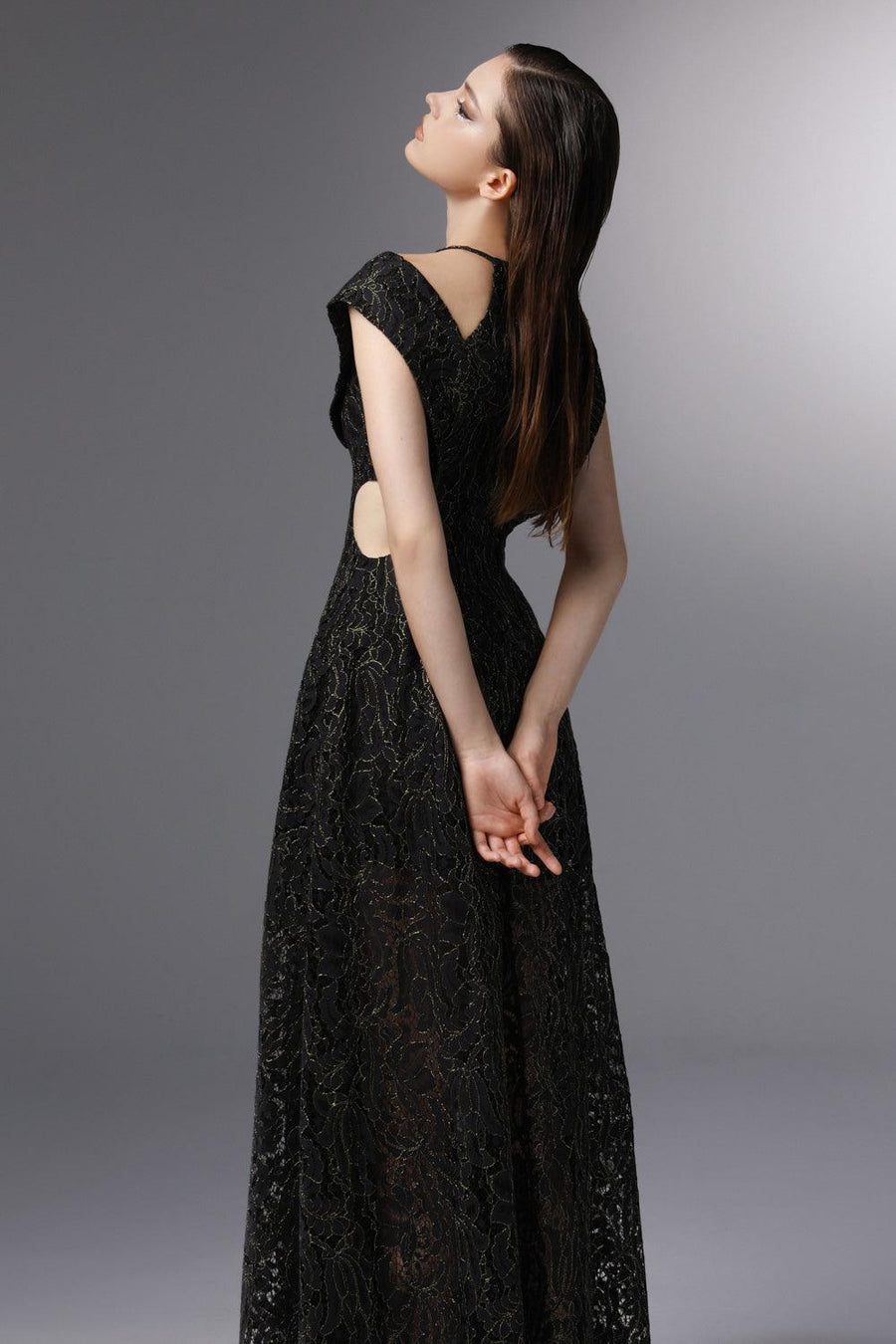Dawn Break A-line Cut-Out Embroidered Lace Ankle Length Dress 2