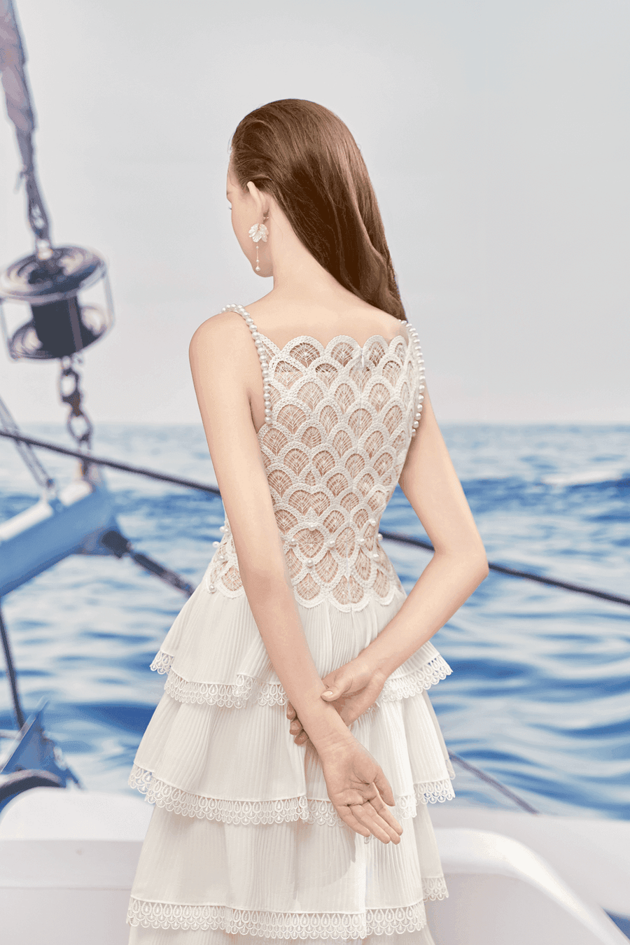 Diva Layered Sleeveless Lace Midi Dress Midi Dress Rosee de Matin
