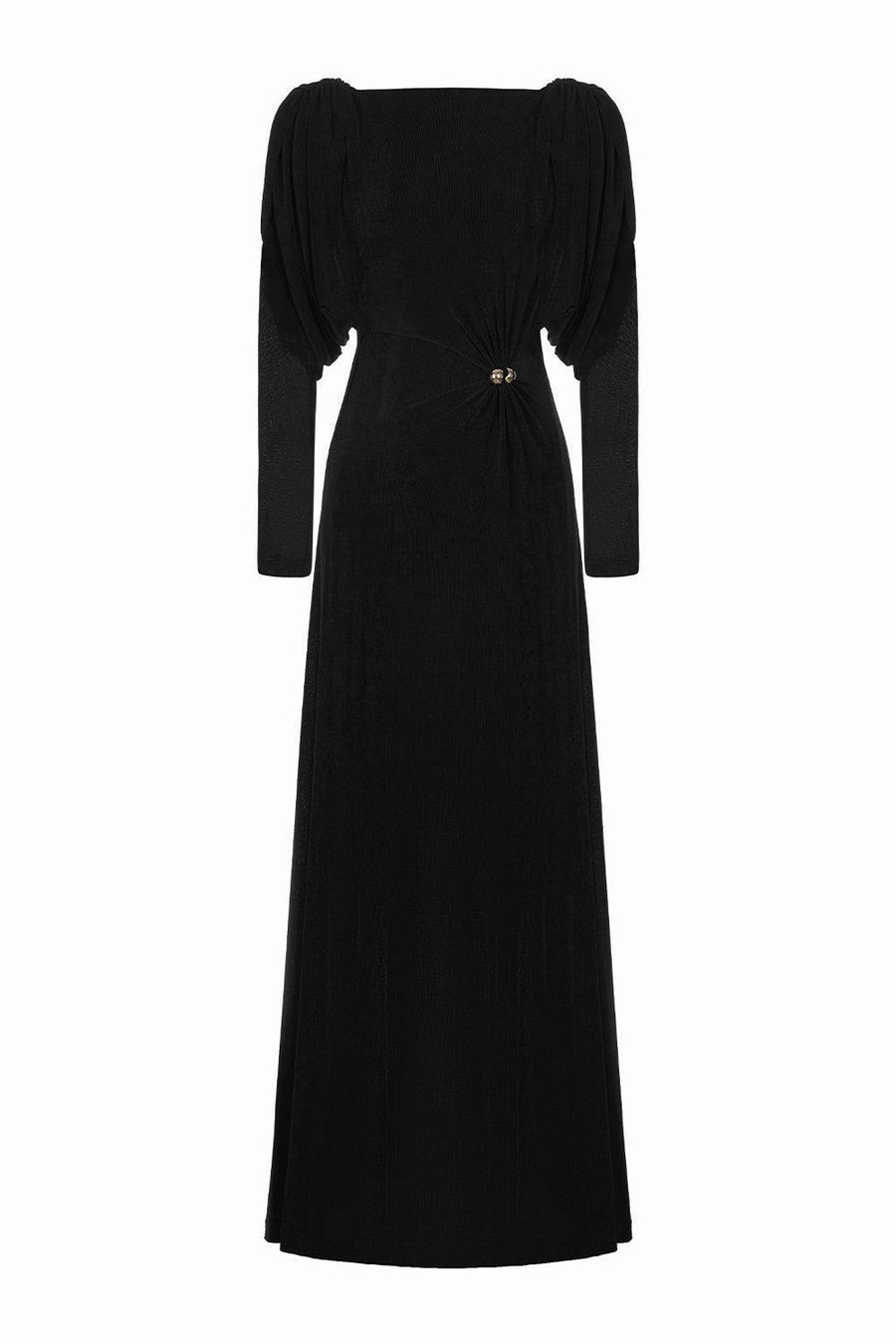 Diva Straight Boat Neck Knitted Fabric Maxi Dress Maxi Dress Eegen Studio