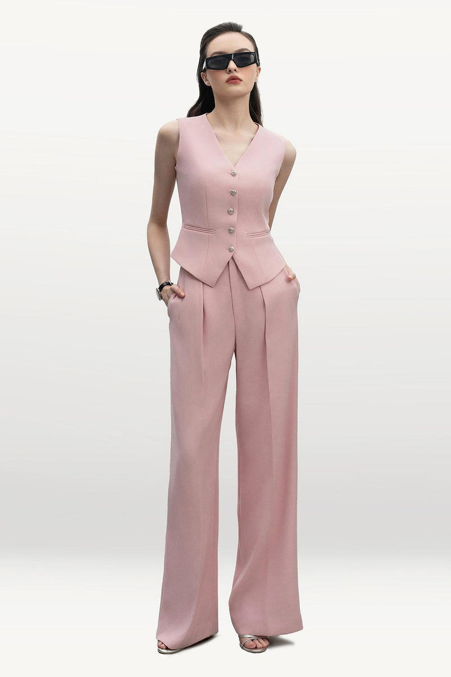 Donna Hourglass V-Neck Corduroy Vest 14