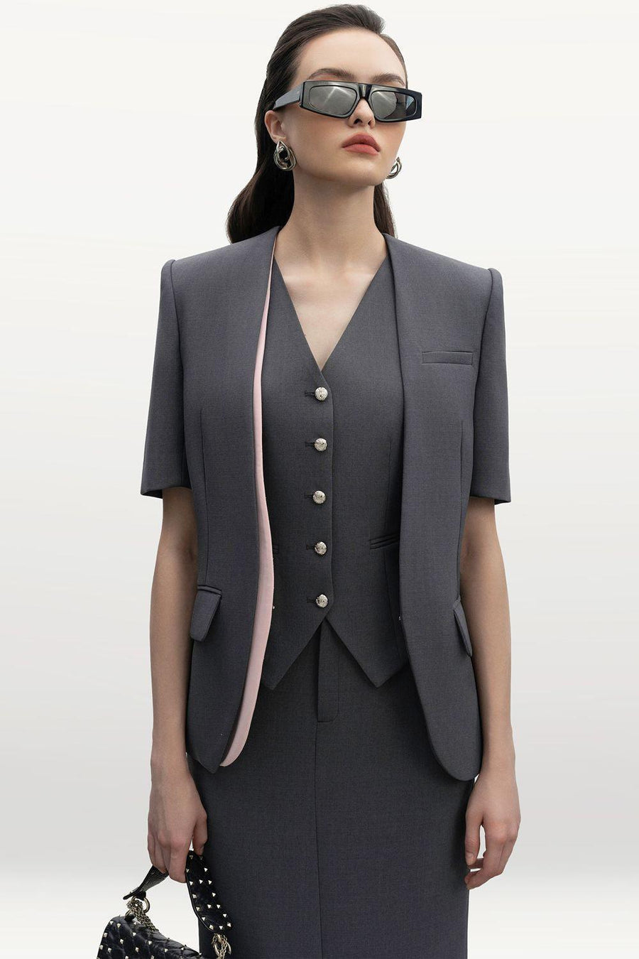 Donna Hourglass V-Neck Corduroy Vest 23