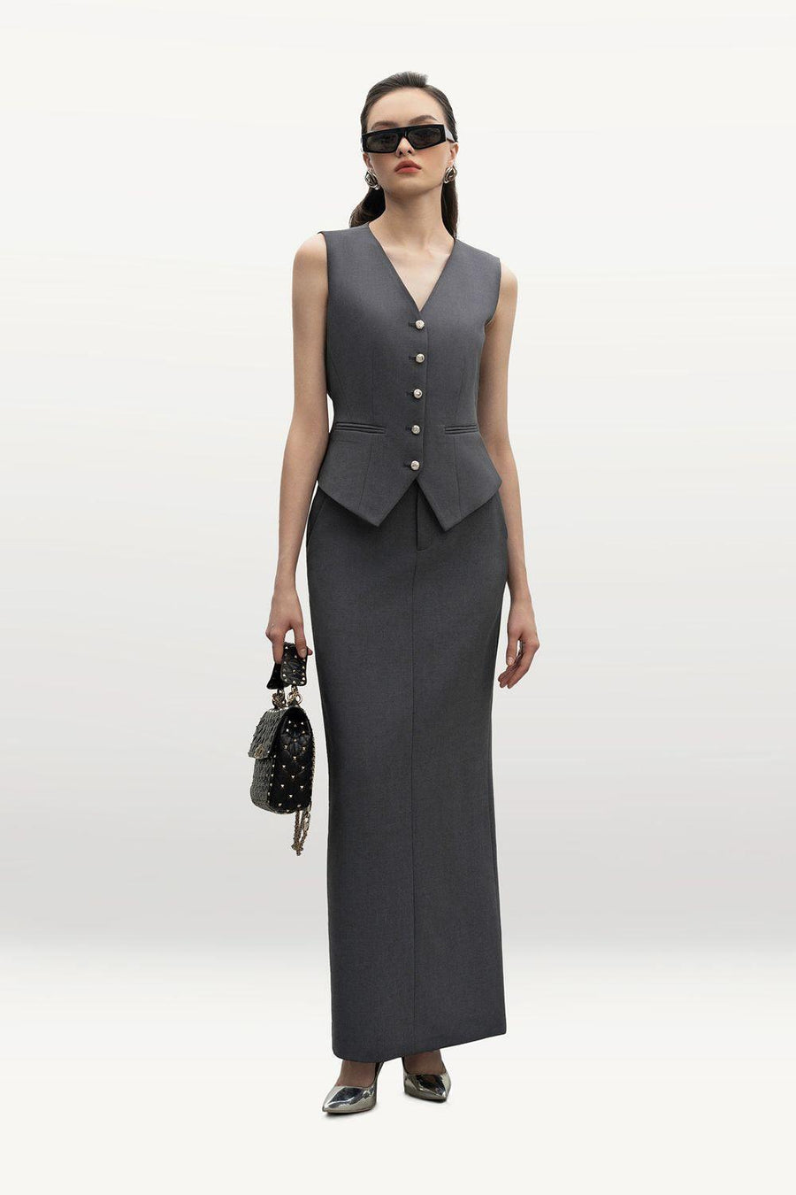 Donna Hourglass V-Neck Corduroy Vest 26