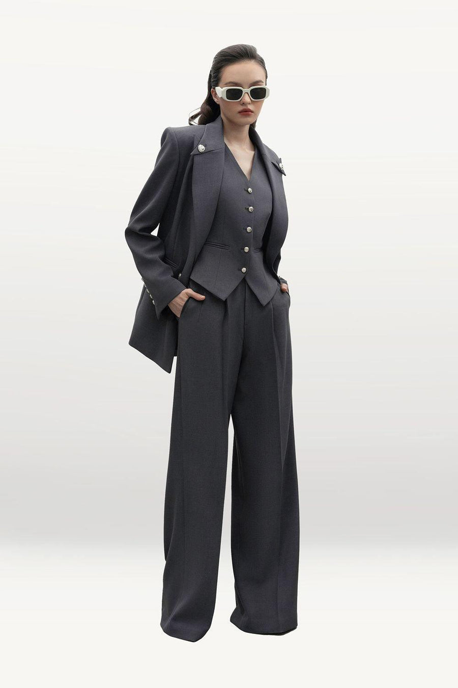 Donna Hourglass V-Neck Corduroy Vest 28
