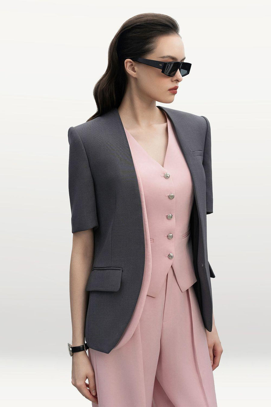 Donna Hourglass V-Neck Corduroy Vest 16