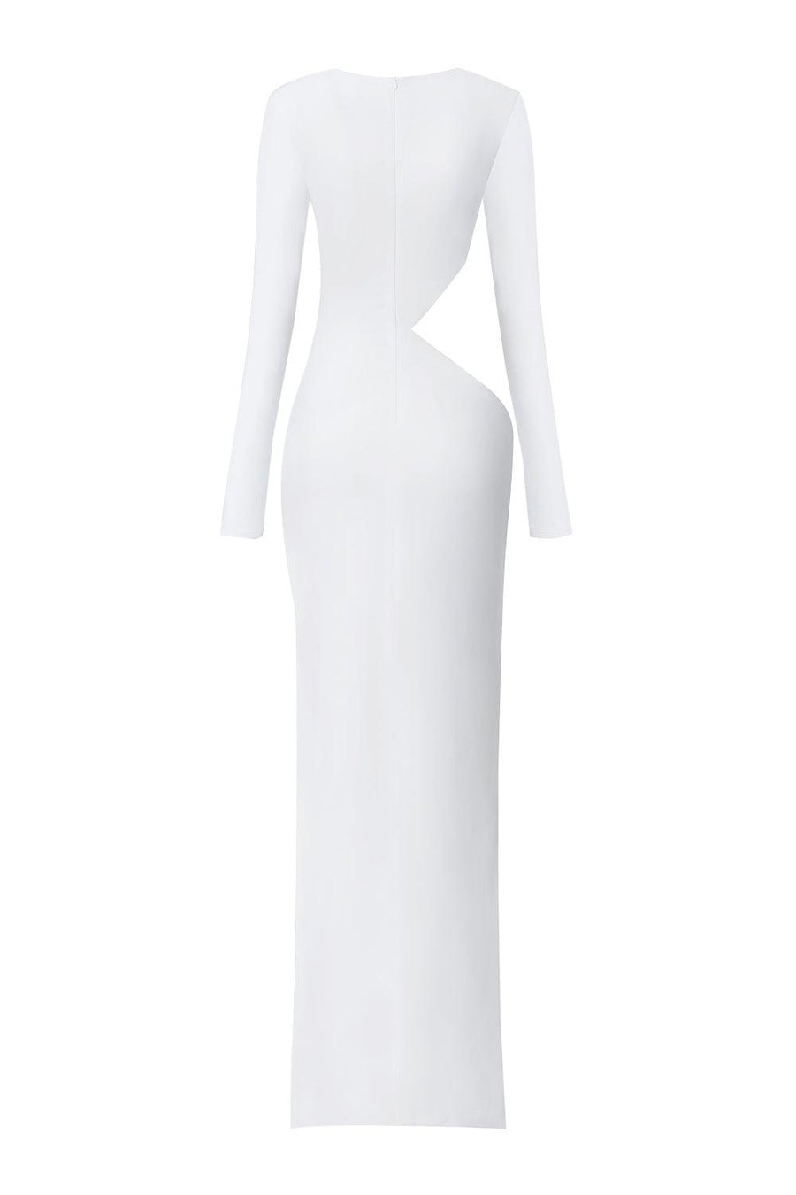 Douglas Asymmetric Cut-Out Elastic Spandex Floor Length Dress Maxi Dress CEM