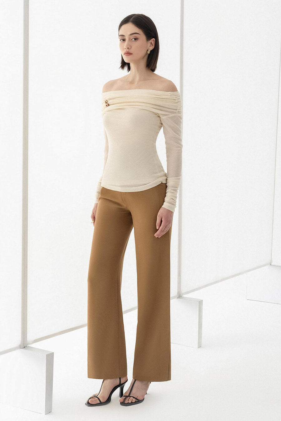 Edna Bodycon Long Sleeved Knitted Fabric Top Long Sleeved Top Eegen Studio