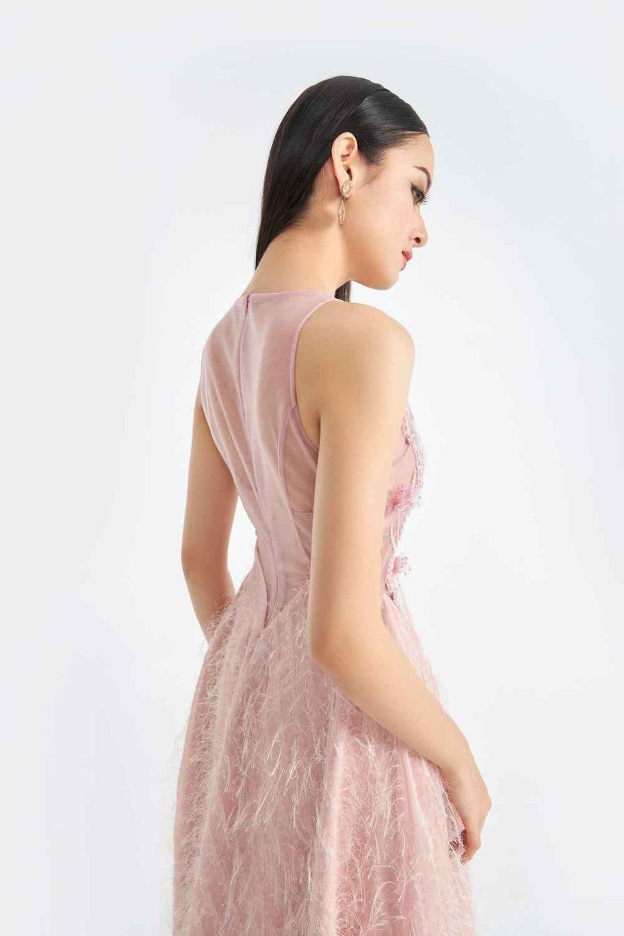 Edna Fit and Flare Sleeveless Woven Midi Dress